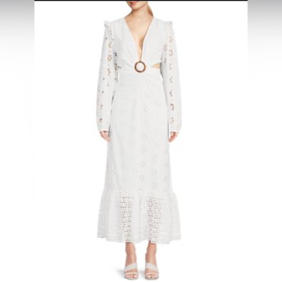 NWT WALTER BAKER White Eyelet Maxi‎ Dress - Picture 1 of 4